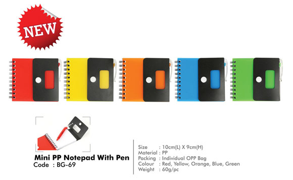 PAGE 44_Mini PP Notepad with Pen BG-69