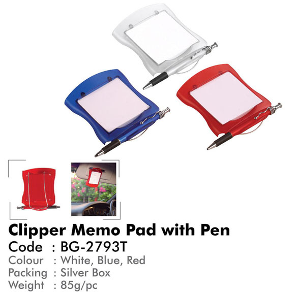 PAGE 45_Clipper Memo Pad with Pen BG-2793T