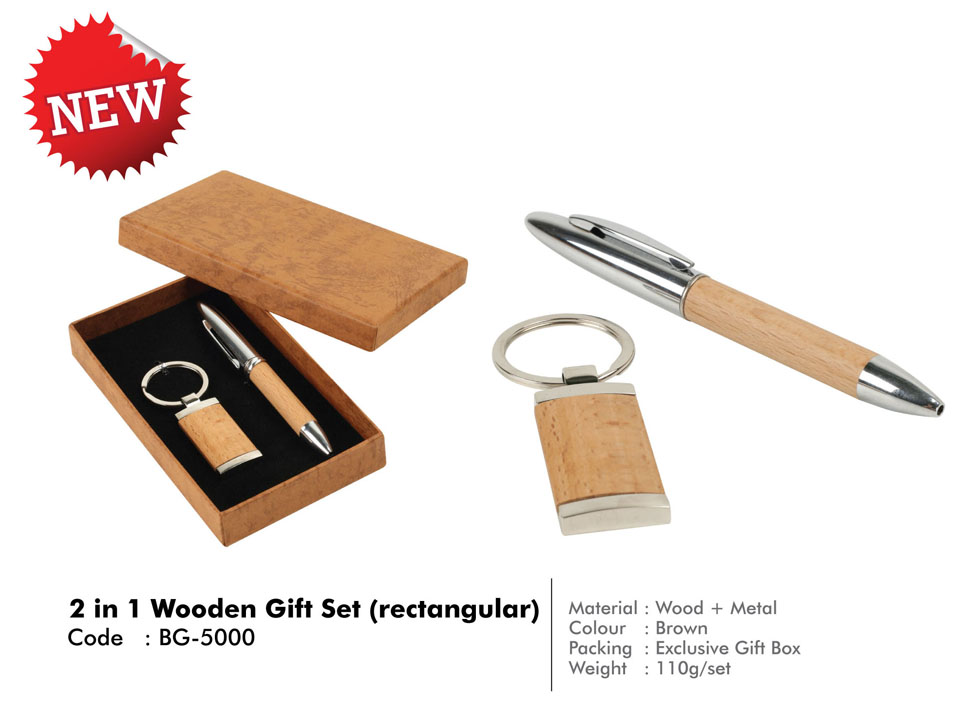PAGE 53_2 in 1 Wooden Gift Set (rectangular) BG-5000