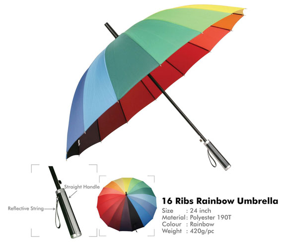 PAGE 62_16 Ribs Rainbow Umbrella